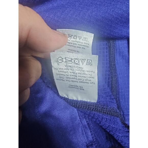 Eddie Bauer Jacket Mens 2XL Blue First Ascent Hooded Fleece Full Zip Performance - Picture 13 of 14